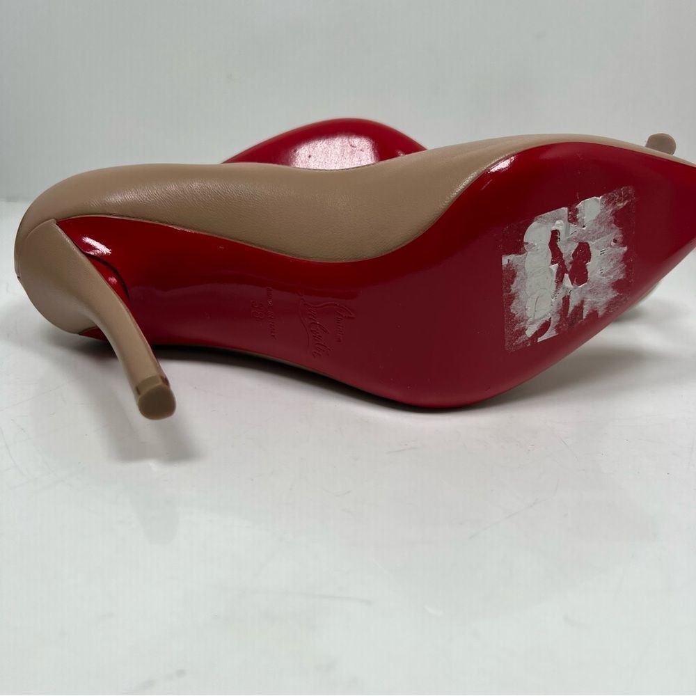 Christian Louboutin Apostrophy Pump 100 Nude 38 - Picture 6 of 10